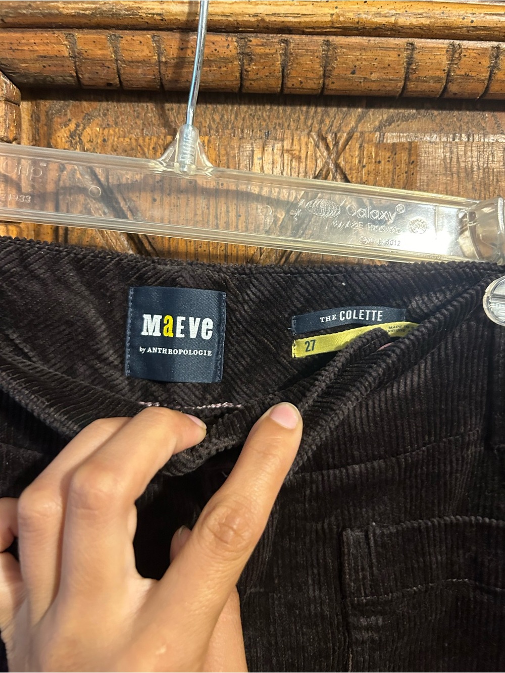 Maeve High-Rise Wide-Leg Corduroy Pants in Olive - Picture 5 of 5